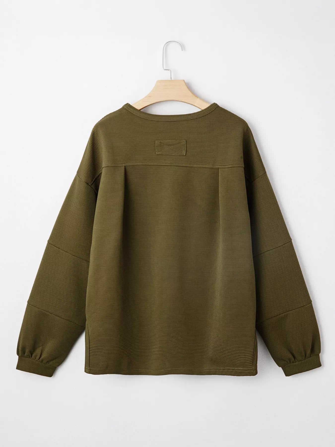 Ribbed Knit Oversized Sweatshirt nicholesgifts