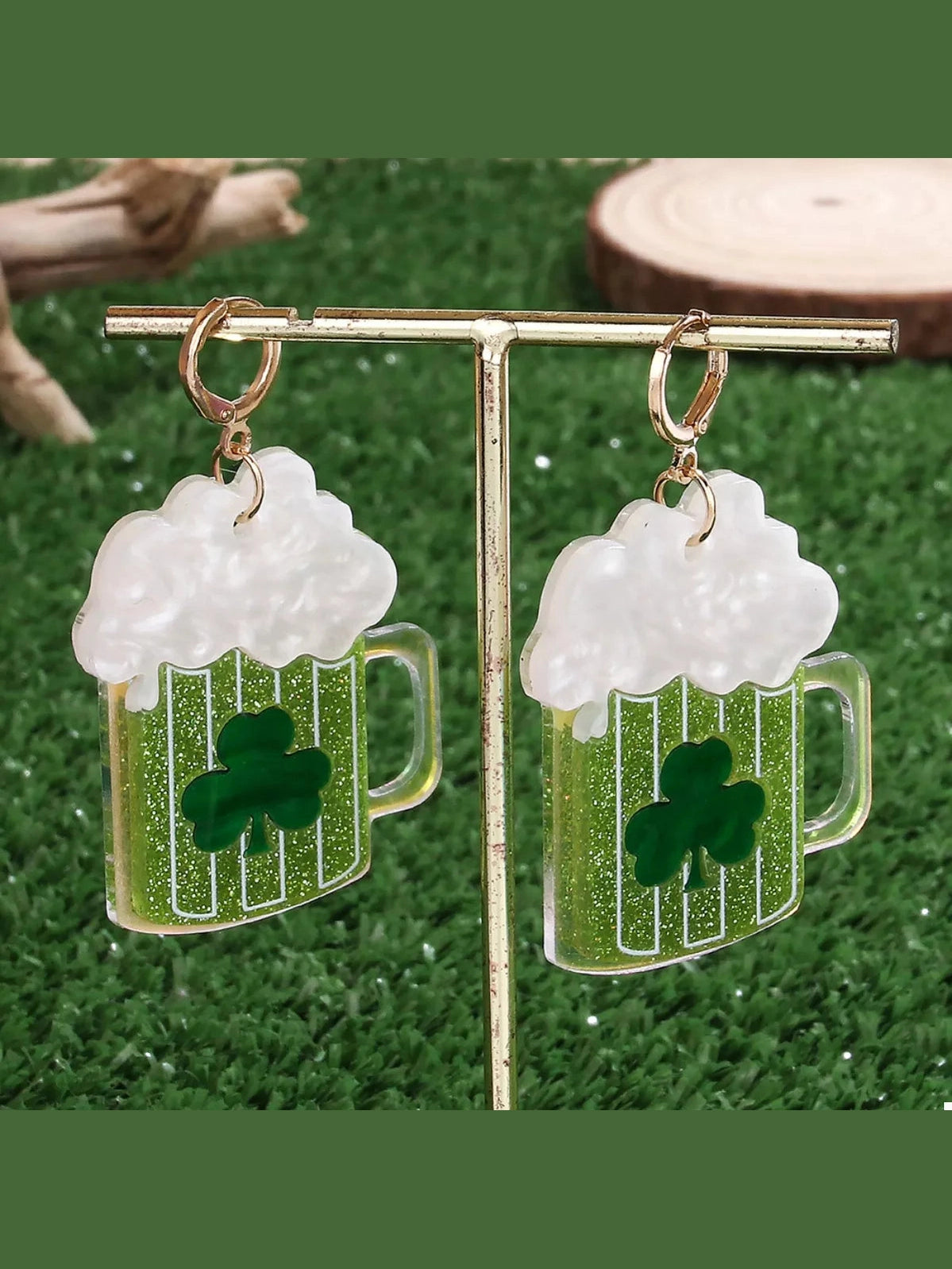 Lucky Clover Dangle Earrings Trendsi