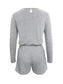 Long Sleeve Drawstring Romper nicholesgifts