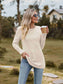 Ribbed Round Neck Long Sleeve Tee nicholesgifts