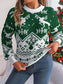 Christmas Element Round Neck Long Sleeve Sweater nicholesgifts