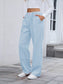 Women Plaid Wide Leg Casual Pants nicholesgifts
