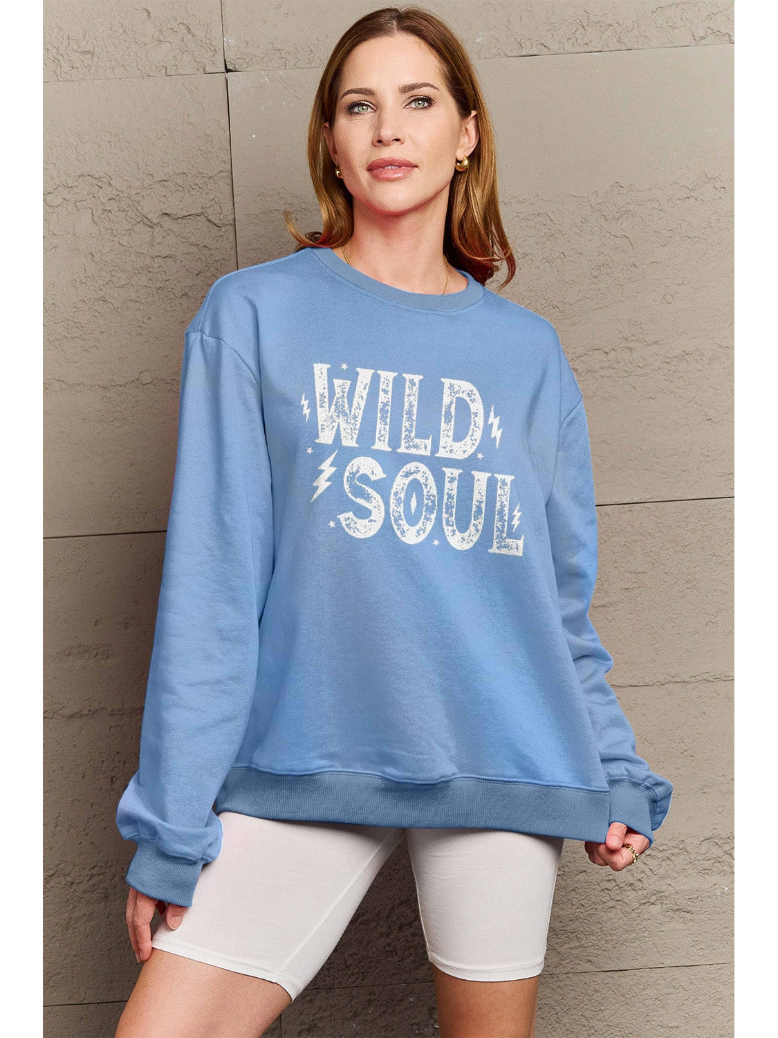 Simply Love Full Size WILD SOUL Graphic Sweatshirt nicholesgifts