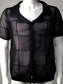 Men's Button Down Checkered Eyelet Shirt nicholesgifts