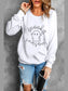 Ghost Graphic Long Sleeve Dropped Shoulder Sweatshirt nicholesgifts