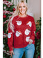 Sequin Santa Patch Round Neck Sweatshirt nicholesgifts