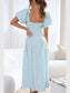Sweetheart Neck Puff Sleeve Dress nicholesgifts