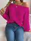 Openwork Long Sleeve Sweater nicholesgifts