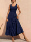 Women Tiered Smocked Wide Strap Summer Dress nicholesgifts