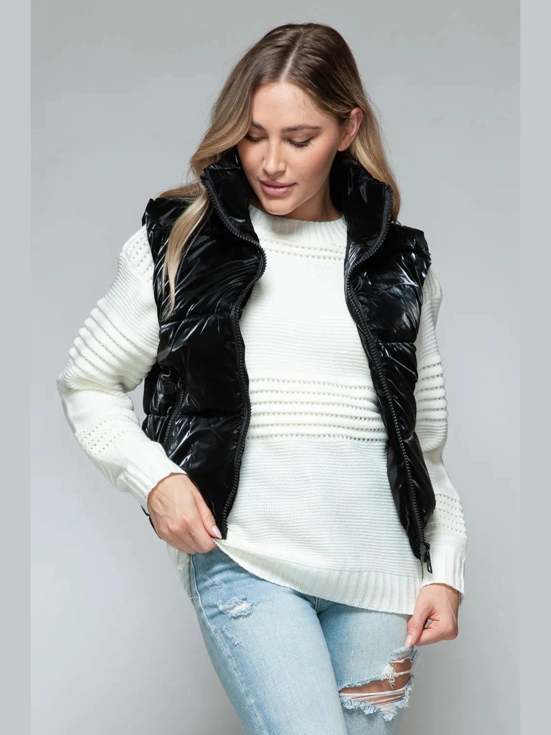 Snobbish Fine Fur Lining Quilted Vest nicholesgifts