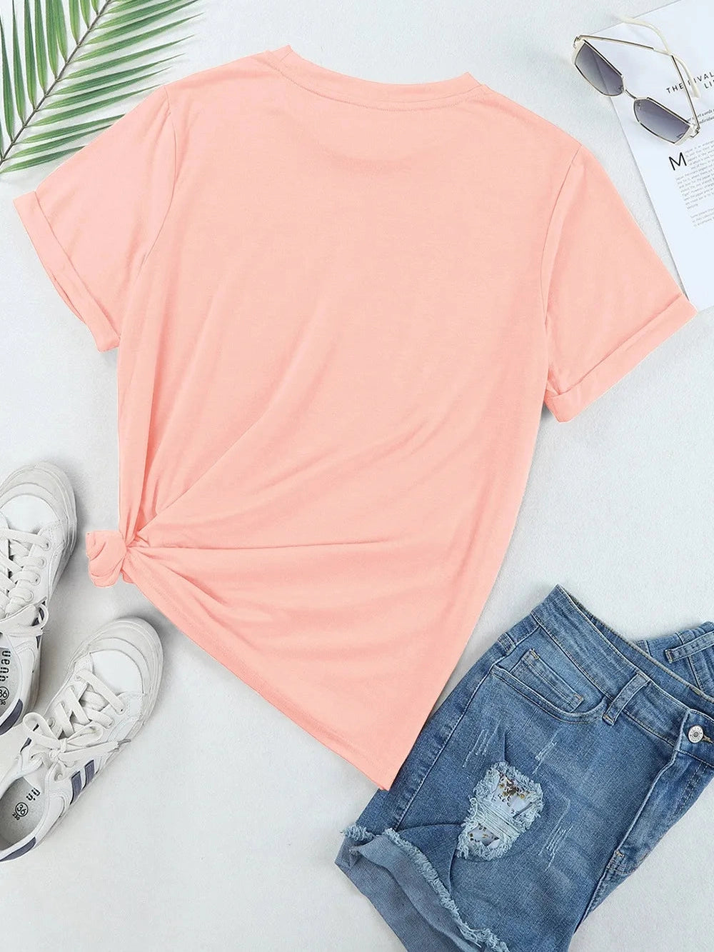 Sequin Bunny Round Neck Short Sleeve T-Shirt nicholesgifts