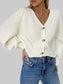 Women Button Up V-Neck Long Sleeve Cardigan nicholesgifts