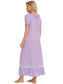 Lace Detail Short Sleeve Lounge Dress nicholesgifts