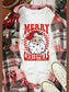 Santa Graphic Round Neck Long Sleeve Sweatshirt nicholesgifts