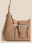 Fame Large Buckle Triple Zipper Hand Bag nicholesgifts