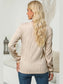 Textured Round Neck Long Sleeve Blouse nicholesgifts
