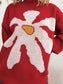 Flower Dropped Shoulder Sweater nicholesgifts