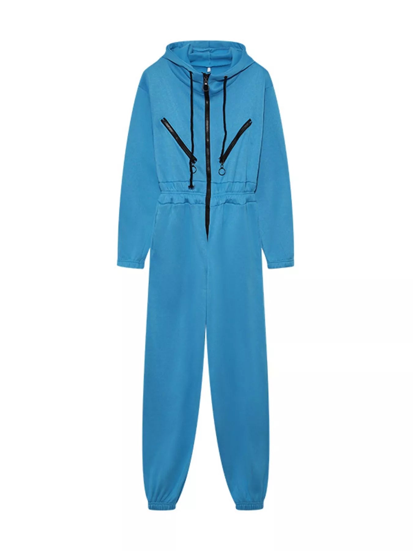 Hooded Zip-Up Long Sleeve Jumpsuit nicholesgifts