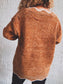 Notched Dropped Shoulder Long Sleeve Sweater nicholesgifts