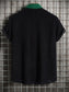Men's Plus Size Classic Color Block Short Sleeve Shirt nicholesgifts