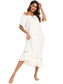 Lace Detail Short Sleeve Lounge Dress nicholesgifts