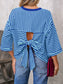 Striped Back Bow Tie T-Shirt nicholesgifts