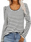 Striped Round Neck Long Sleeve T-Shirt nicholesgifts