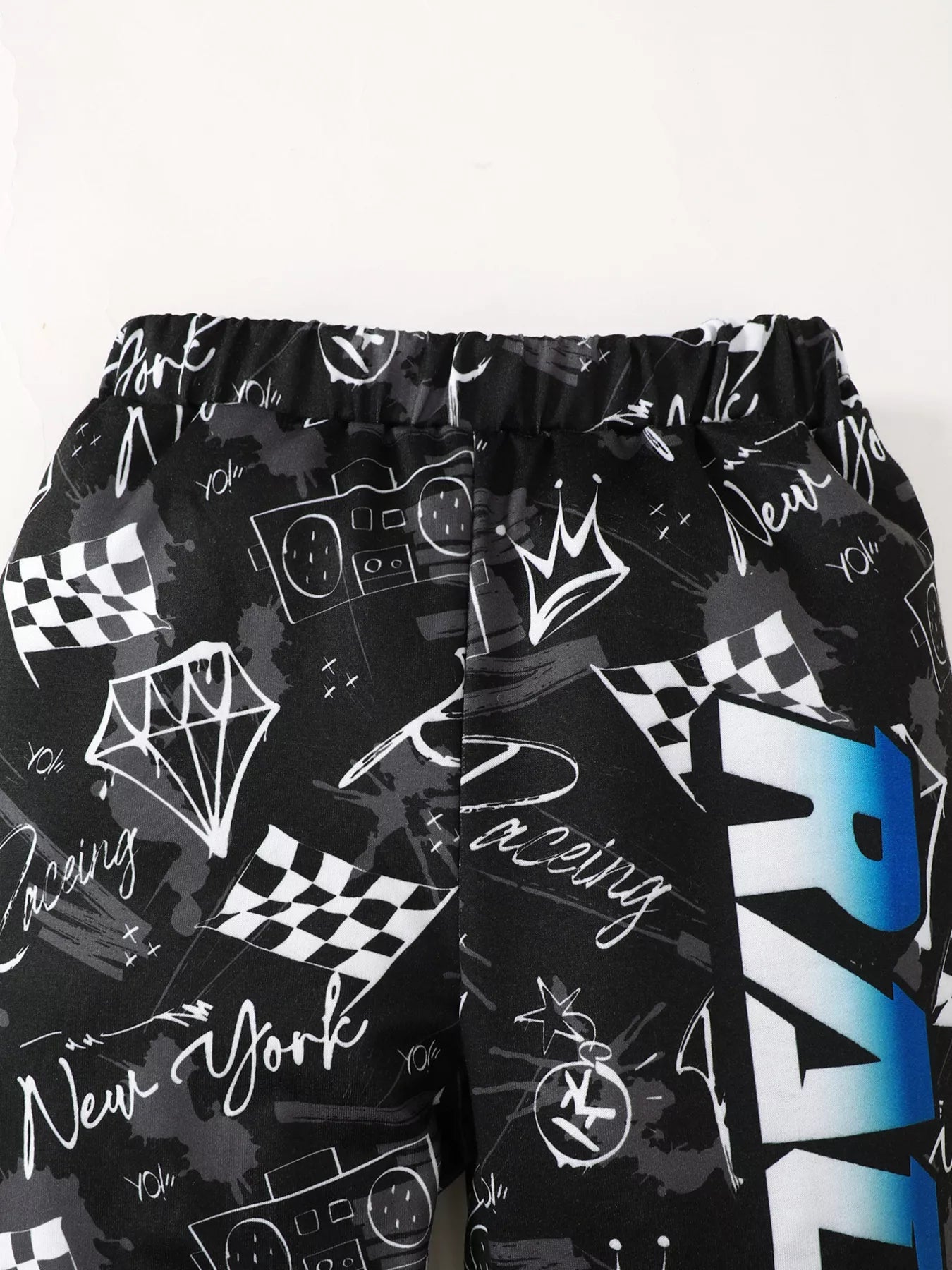 Boys and Toddler Boys Racing Car Print Long Sleeve Sweatshirt and Pants Set nicholesgifts