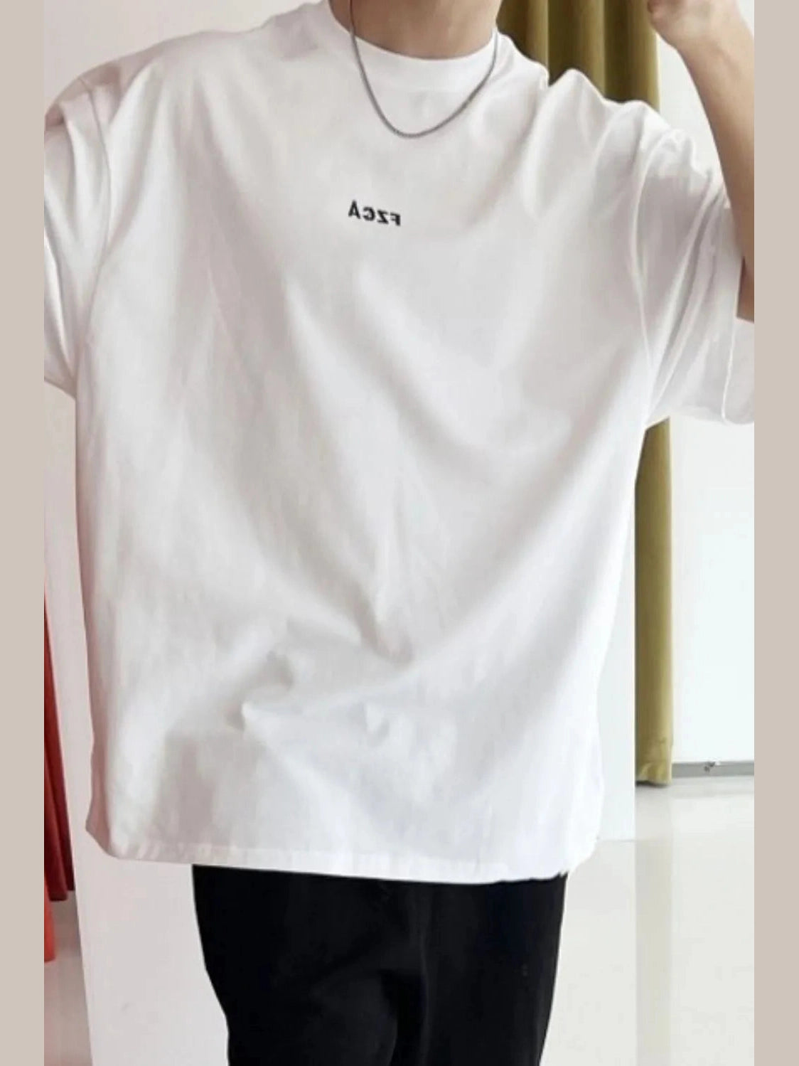 Men's Plus Size Letter Round Neck Half Sleeve T-Shirt Trendsi