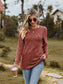 Ribbed Round Neck Long Sleeve Tee nicholesgifts