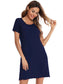 Round Neck Short Sleeve Lounge Dress nicholesgifts