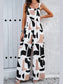Devine Printed Wide Strap Jumpsuit with Pockets nicholesgifts