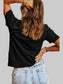 HAPPY EASTER Sequin Bunny Round Neck T-Shirt nicholesgifts