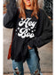 Women Hey Boo Graphic Round Neck Sweatshirt nicholesgifts