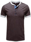 Men's Contrast Trim Henley Top nicholesgifts