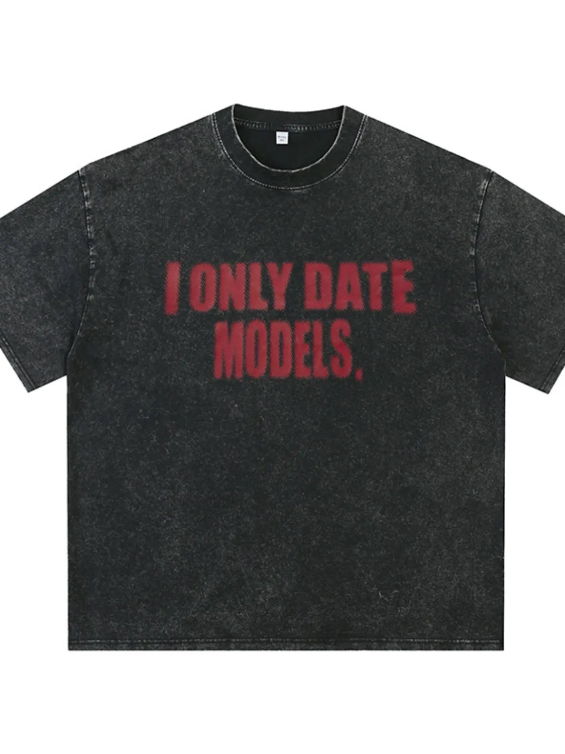 Men's Letter Round Neck Half Sleeve T-Shirt