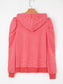 Striped Puff Sleeve Hoodie with Drawstring nicholesgifts