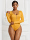 Half Zip Scoop Neck Long Sleeve Bodysuit nicholesgifts