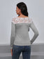 Ivy Lane Lace Trim Long Sleeve Round Neck Tee nicholesgifts