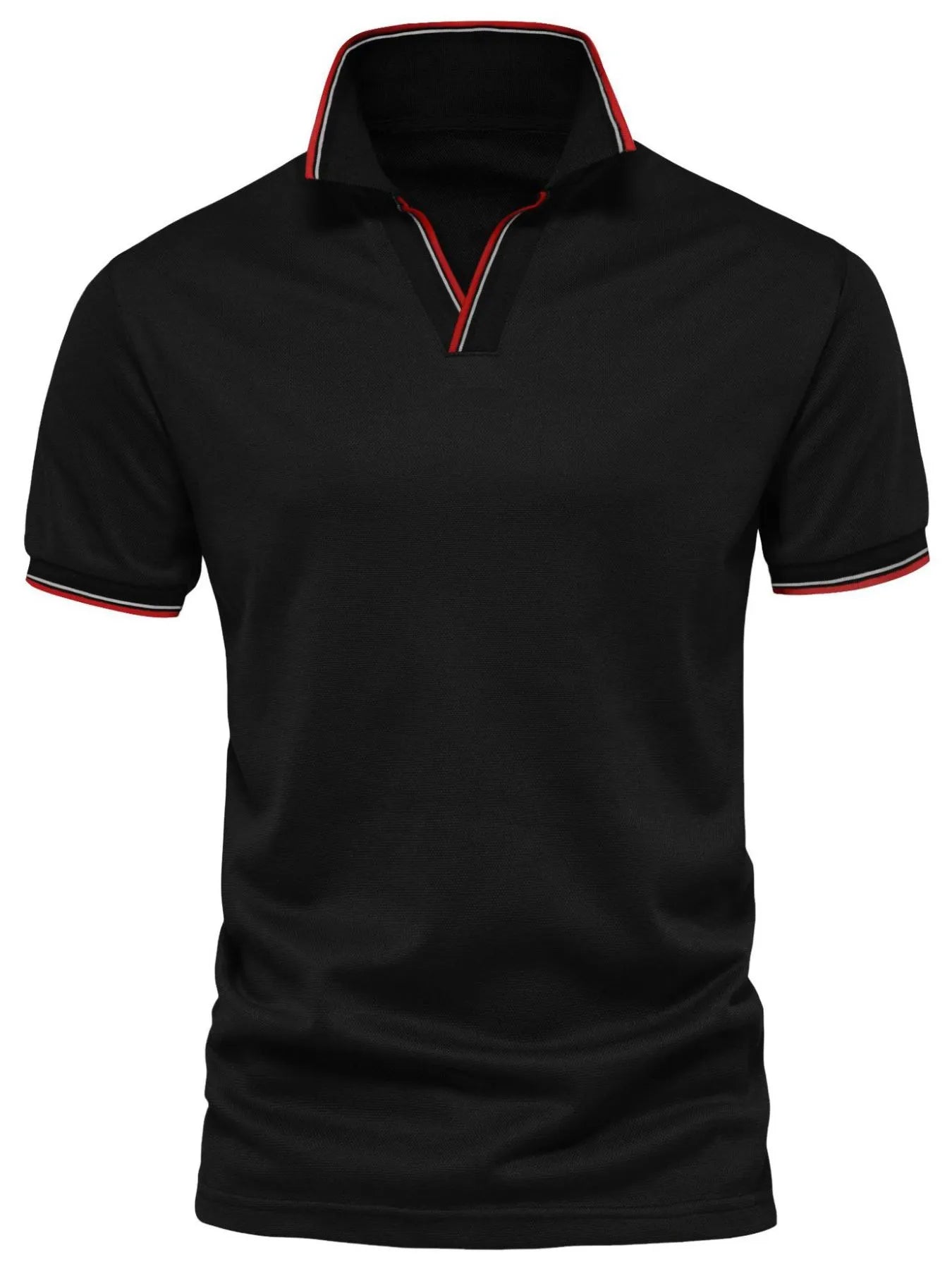 Men's Contrast Trim Short Sleeve Polo Shirt NicholesGifts