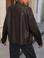 NicholesGifts Women Ivy Lane Pocketed Zip Up Collared Neck Jacket nicholesgifts