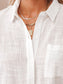 Full Size Button Up Short Sleeve Shirt Plus Size nicholesgifts