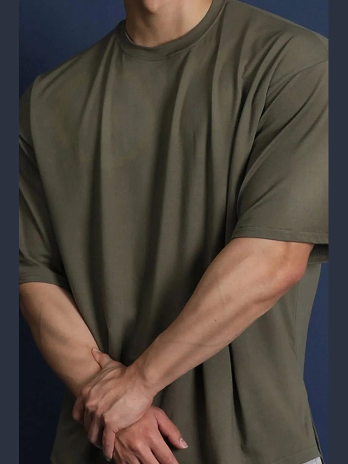 Men's Plus Size Round Neck Half Sleeve T-Shirt Trendsi