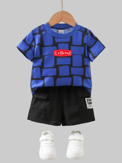 Baby and Toddler Boys Printed Short Sleeve Tee and Shorts Set nicholesgifts