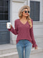 Lace Detail V-Neck Long Sleeve T-Shirt nicholesgifts