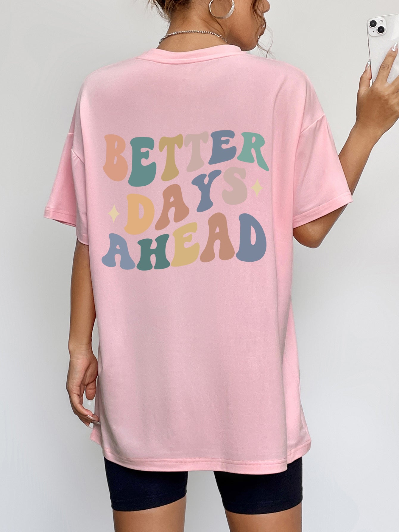 Women Better Days Ahead Round Neck Short Sleeve T-Shirt - NicholesGifts.online