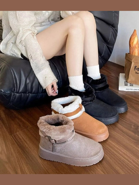 Round Toe Platform Boots Trendsi