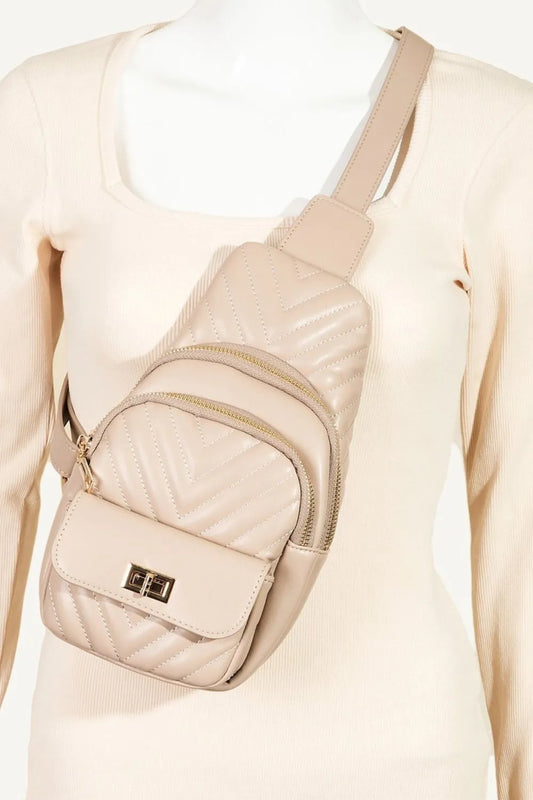 Fame Faux Leather Cushioned Sling Bag Trendsi