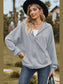 Drawstring Zip Up Dropped Shoulder Hoodie nicholesgifts