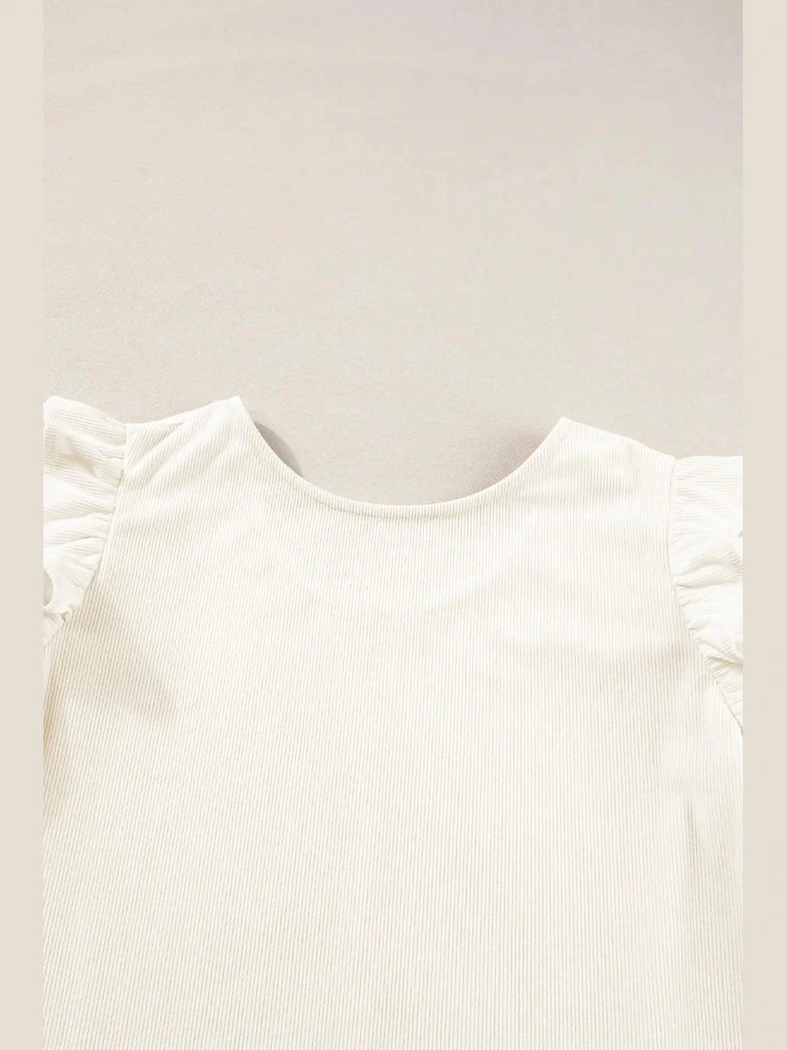Ruffled Round Neck Flounce Sleeve Top NicholesGifts